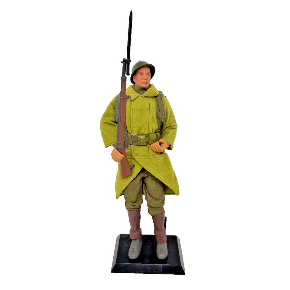 Belgium Infantryman Military Figure Doll w/ Rifle Bayonet Loose Display No Box